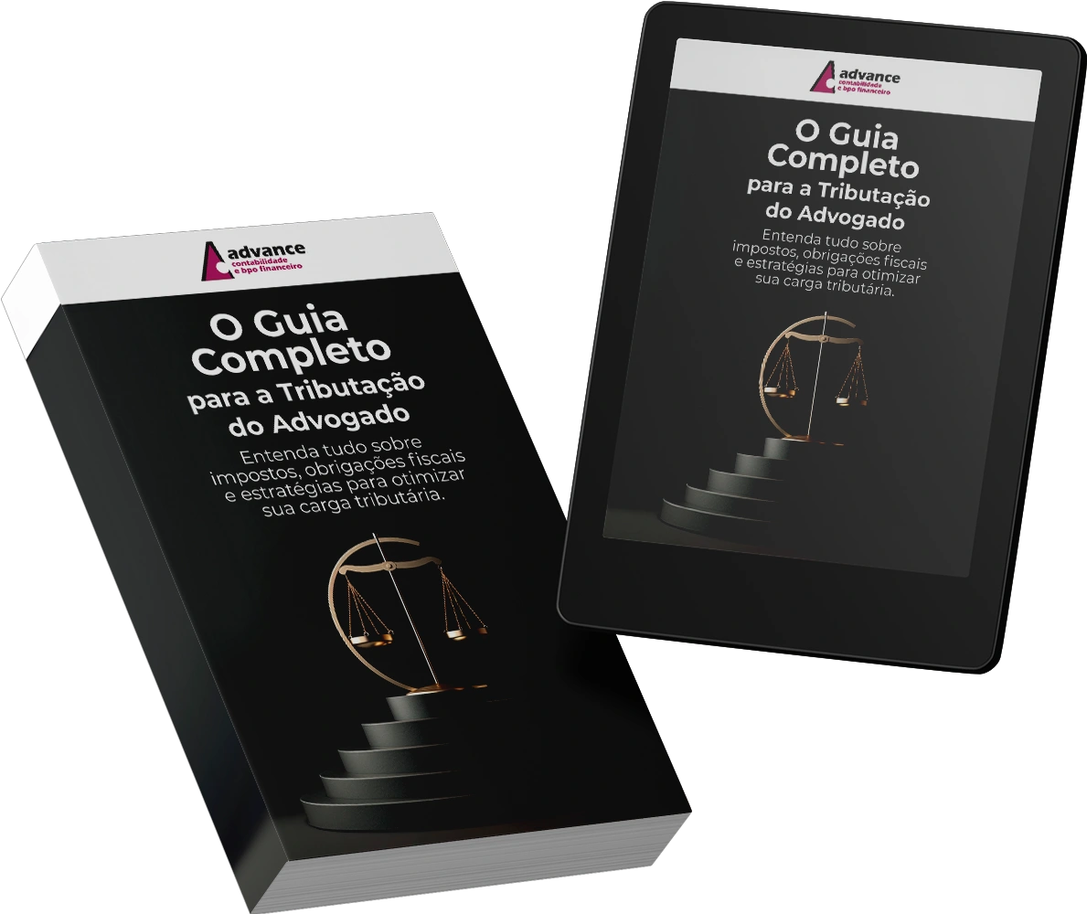 E Book Mockup O Guia Completo Para A Tributação Do Advogado - Contabilidade em Brasília - DF | Advance Contabilidade